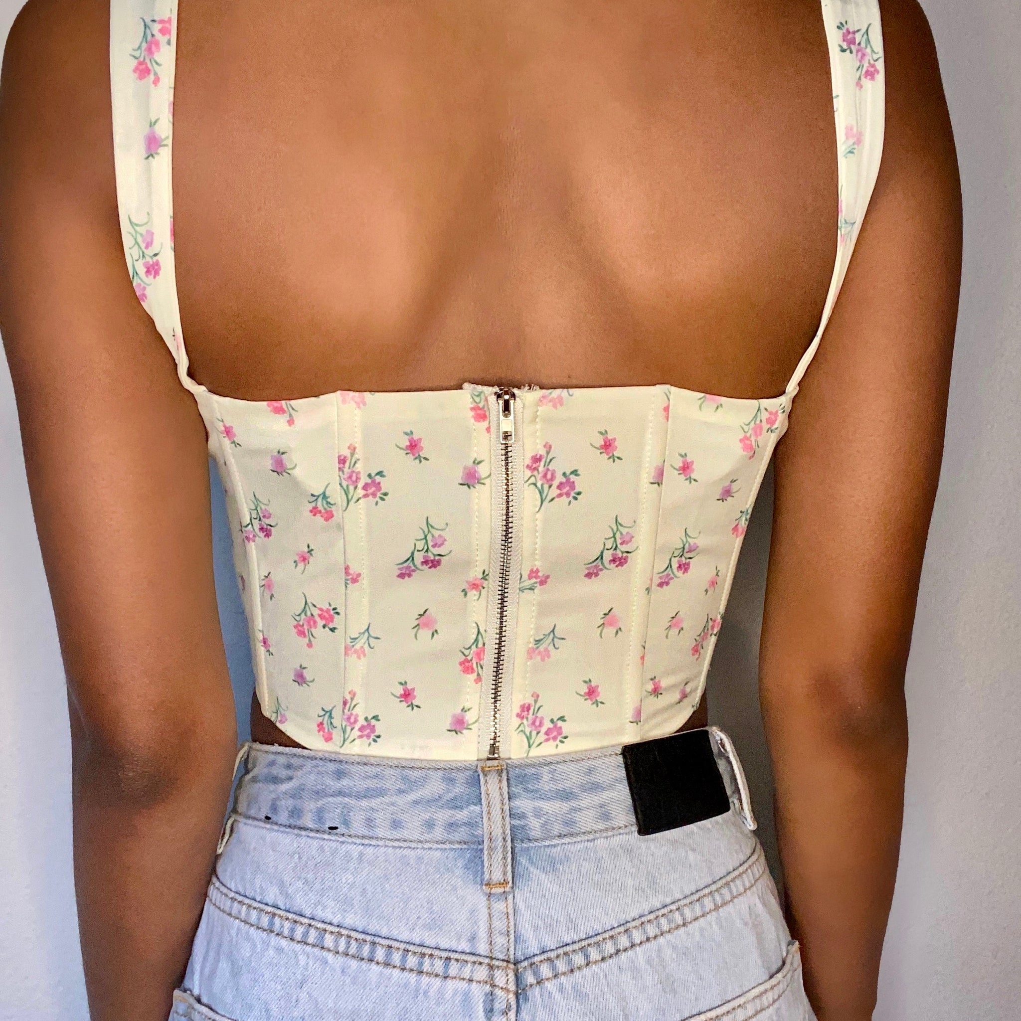 Camillie Corset Top in Ivory